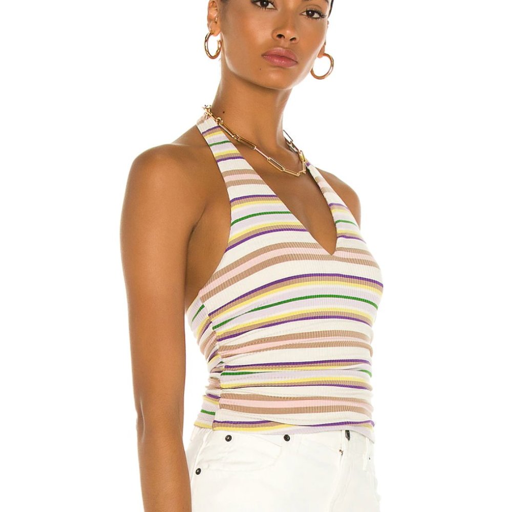 AFRM Multi Color Halter Top - Picture 2 of 6